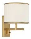Crystorama Madison 1 Light Aged Brass Task Light In Burgundy