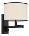 Crystorama Madison 1 Light Matte Black Task Light In Black