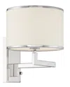Crystorama Madison 1 Light Polished Nickel Task Light In White