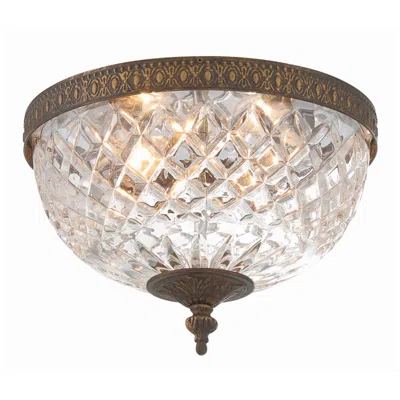 Crystorama Majestic English Bronze 12" Wide Ceiling Light In Brown