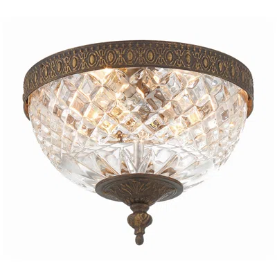 Crystorama Majestic English Bronze 8" Wide Ceiling Light In Brown
