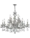 Crystorama Maria Theresa 12-light Clear Crystal Chrome Chandelier