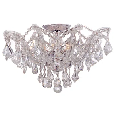 Crystorama Maria Theresa 19" Wide Chrome Ceiling Light In Silver