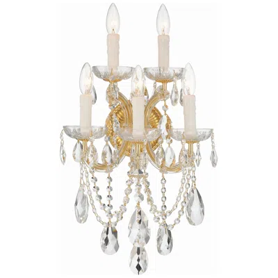 Crystorama Maria Theresa 22 1/2"h Gold 5-light Wall Sconce