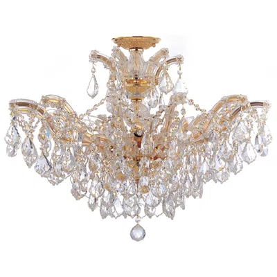 Crystorama Maria Theresa 27" Wide Gold 6-light Ceiling Light