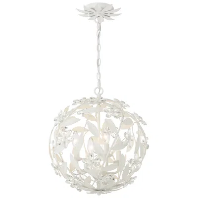 Crystorama Marselle 16 1/2" Wide Matte White Sphere Pendant Light