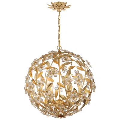 Crystorama Marselle 22'' Antique Gold Chandelier
