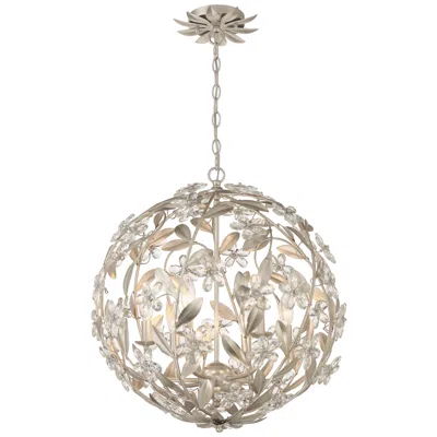Crystorama Marselle 22"w Antique Silver Globe Pendant Light