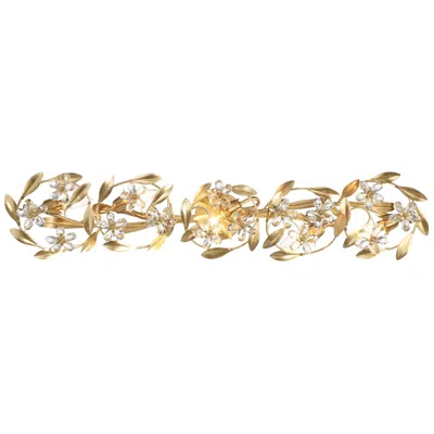 Crystorama Marselle 42" Wide Antique Gold 5-light Bath Light