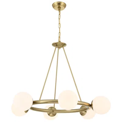 Crystorama Maverick 33.5'' Vibrant Gold Chandelier In Multi