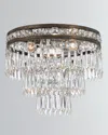 Crystorama Mercer 3-light Clear Crystal Flush Mount In Brown