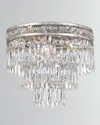 Crystorama Mercer 3-light Clear Crystal Flush Mount In Silver