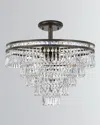 Crystorama Mercer 6-light Hand-cut Crystal Convertible Chandelier In Brown