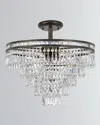 CRYSTORAMA MERCER 6-LIGHT HAND-CUT CRYSTAL CONVERTIBLE CHANDELIER