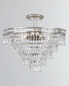 Crystorama Mercer 6-light Hand-cut Crystal Convertible Chandelier In Metallic