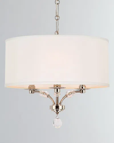 Crystorama Mirage 3-light Nickel Mini Chandelier In Gray