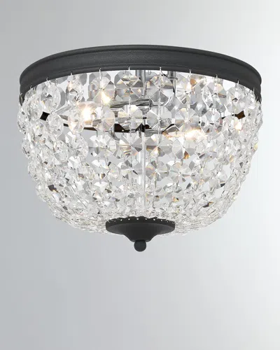 Crystorama Nola 5-light Ceiling Mount In Black
