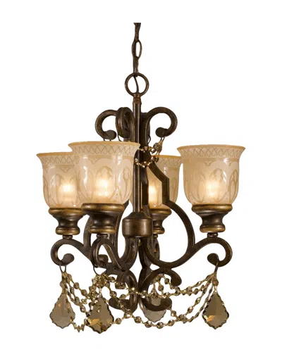 Crystorama Norwalk 4-light Mini Chandelier In Brown