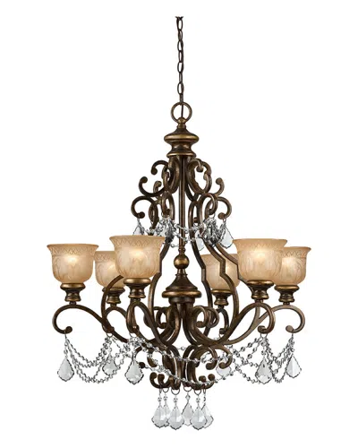 Crystorama Norwalk 6-light Chandelier In Brown