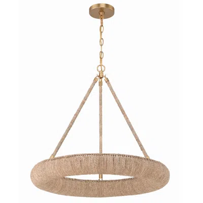 Crystorama Oakley 24" Wide Soft Gold Led Ring Pendant Light