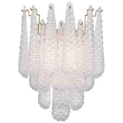 Crystorama Ollie 14'' Aged Brass Sconce In Gray