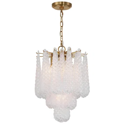 Crystorama Ollie 14.25'' Aged Brass Chandelier In White