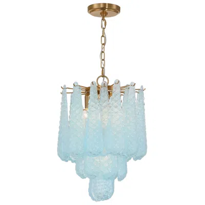 Crystorama Ollie 14.25'' Aged Brass Chandelier In Blue