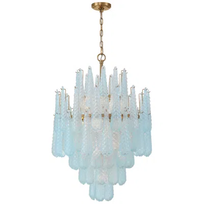 Crystorama Ollie 26.25'' Aged Brass Chandelier In Blue