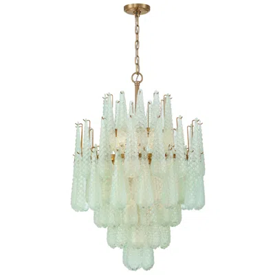 Crystorama Ollie 26.25'' Aged Brass Chandelier In Blue