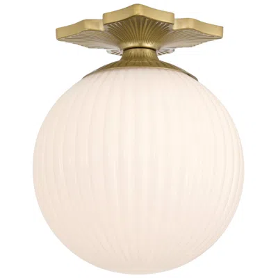 Crystorama Orly 10'' Aged Brass Semi Flush Mount In Gold