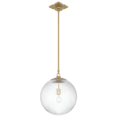 Crystorama Orly 14'' Aged Brass Pendant