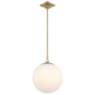 Crystorama Orly 14'' Aged Brass Pendant In Gold