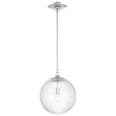 Crystorama Orly 14'' Polished Nickel Pendant In Multi