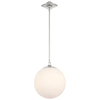 Crystorama Orly 14'' Polished Nickel Pendant In Multi