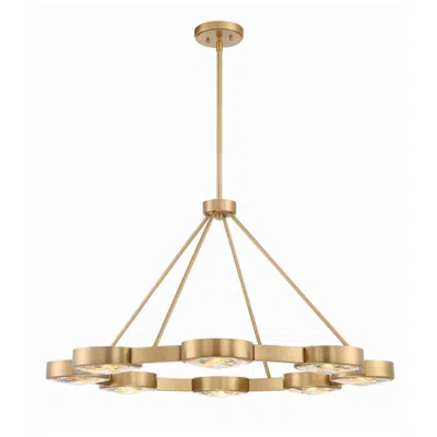 Crystorama Orson 38.5'' Modern Gold Chandelier In Brown