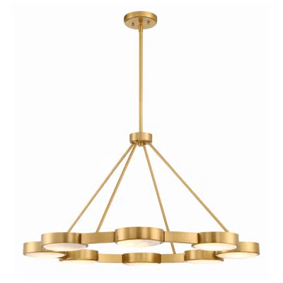 Crystorama Orson 8 Light Modern Gold Chandelier