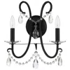 Crystorama Othello 2-light Matte Black Wall Mount In Black