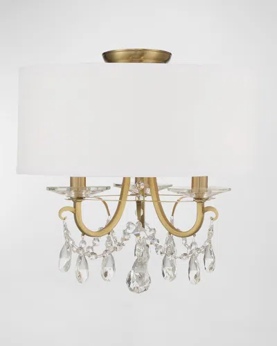 Crystorama Othello 3-light Ceiling Mount In Vibrant Gold