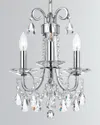 Crystorama Othello 3-light Clear Crystal Polished Chrome Mini Chandelier In Gray
