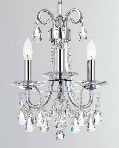 Crystorama Othello 3-light Clear Crystal Polished Chrome Mini Chandelier In Gray