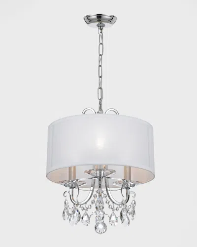 Crystorama Othello 3-light Clear Crystal Polished Chrome Mini Chandelier With Drum Shade