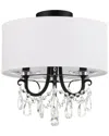 Crystorama Othello 3-light Ceiling Mount In Black