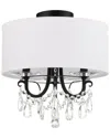 Crystorama Othello 3-light Ceiling Mount In Black