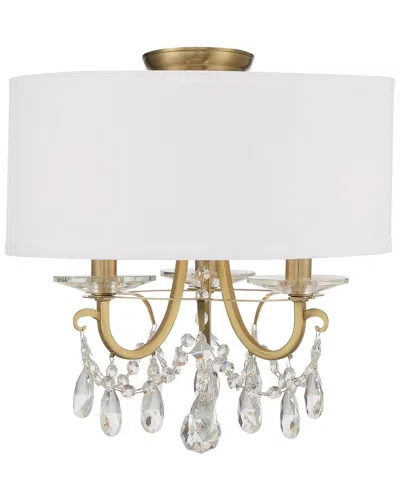 CRYSTORAMA CRYSTORAMA OTHELLO 3-LIGHT VIBRANT GOLD CEILING MOUNT