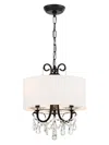 Crystorama Othello 3-light Ceiling Mount In Black