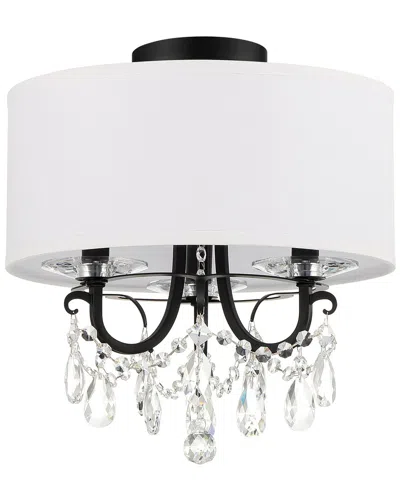 Crystorama Othello 3-light Matte Black Mini Chandelier In White