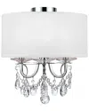 Crystorama Othello 3-light Polished Chrome Ceiling Mount In Silver