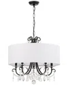 Crystorama Othello 5-light Matte Black Chandelier In Black