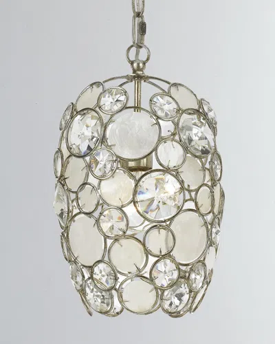 Crystorama Palla 1-light Antiqued Silver Mini Chandelier In Metallic