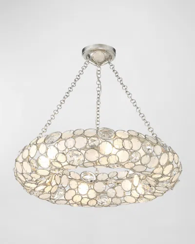 Crystorama Palla 6-light Chandelier In Antique Silver